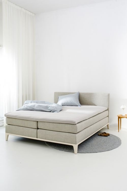 Topper hoeslaken 1-persoons Taupe